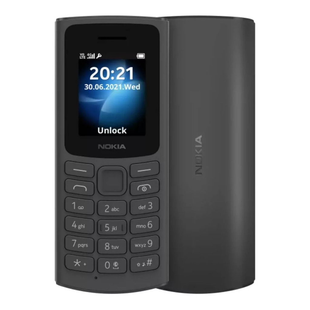 NOKIA 105 Dual SIM Free Black 未使用 2台 Celular Nokia 105 Dual Chip + Rádio FM + Lanterna + Jogos pré