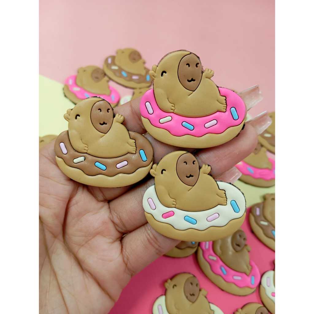 Aplique capivaras cutte emborrachado/ pacote com 10 pçs | Shopee Brasil