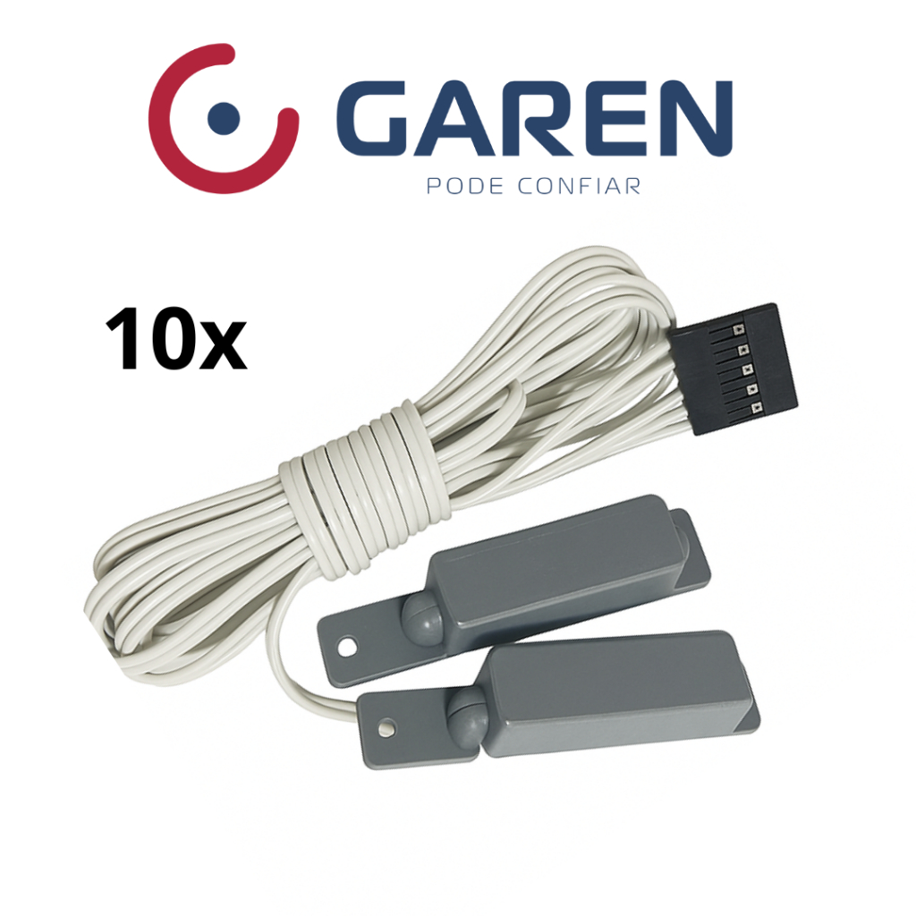 Kit 10x Sensor Fim De Curso Basculante 5 Vias 1,60m para Motor Portão Automático Garen