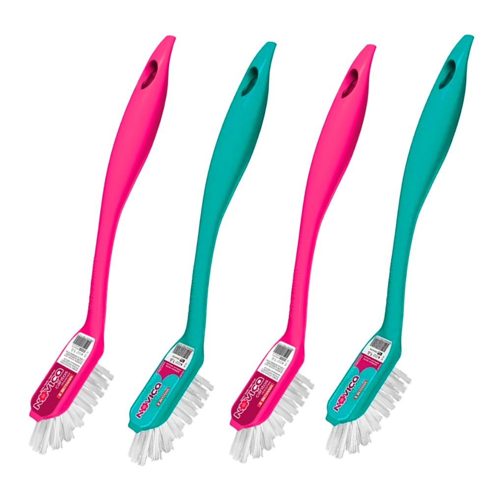 Kit 4 Escovas De Limpeza Cantos Rejunte Limpeza Difícil Banheiro Cozinha