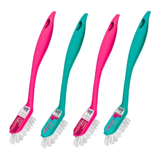 Kit 4 Escovas De Limpeza Cantos Rejunte Limpeza Difícil Banheiro Cozinha