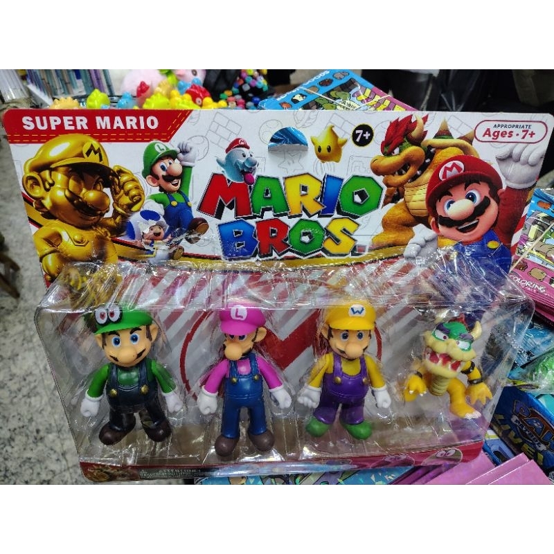 4 personagens turma do Mario tamanho do bonecos super grande em Oferta na Shopee