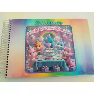 Caderno de Desenho e Pintura Ursinhos Carinhosos 180g | Capa Brilhante em Oferta na Shopee