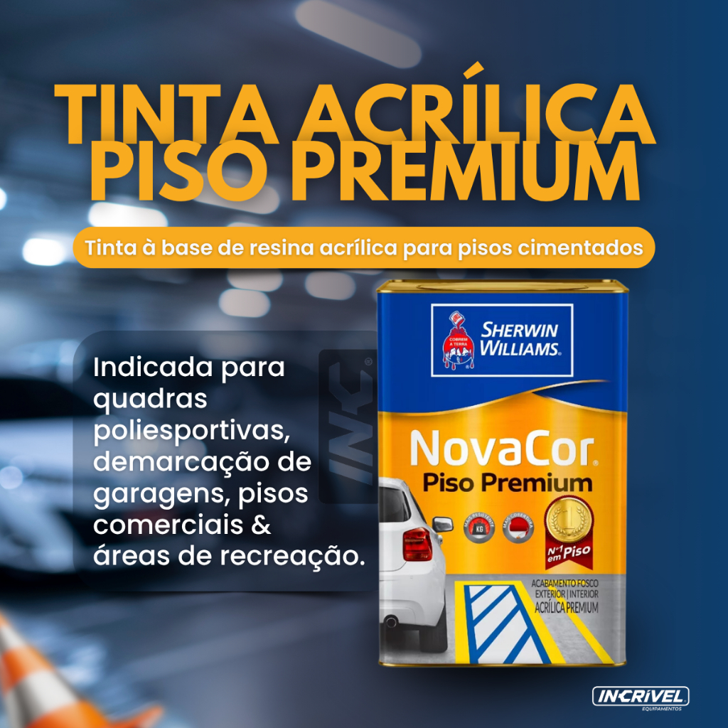 Tinta Piso Garagem Nova Cor 18 Litros Quadras Estacionamento Pintura ...