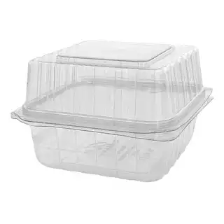 50 Embalagem Quadrada G658 C/ Tampa Articulada 500ml