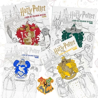 Livro de Colorir Harry Potter: Casas Hogwarts | Desenhos Detalhados Premium para Adultos e Crianças em Oferta na Shopee