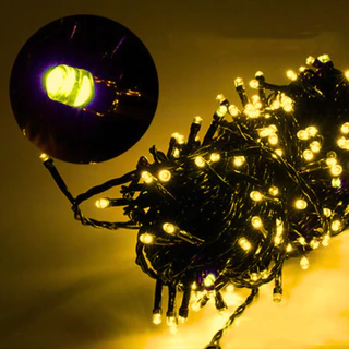 KIT 3 CORDÃO 100 LEDS C/ STROBO 31v 9,5M PROVA D'AGUA FIO VERDE