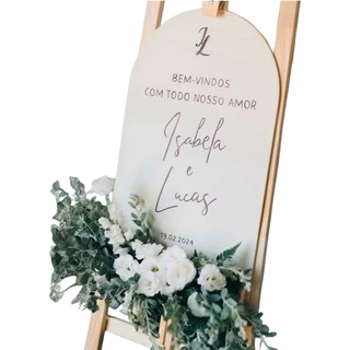 Quadro Decorativo Romano Recepção de Casamento Bem-vindos