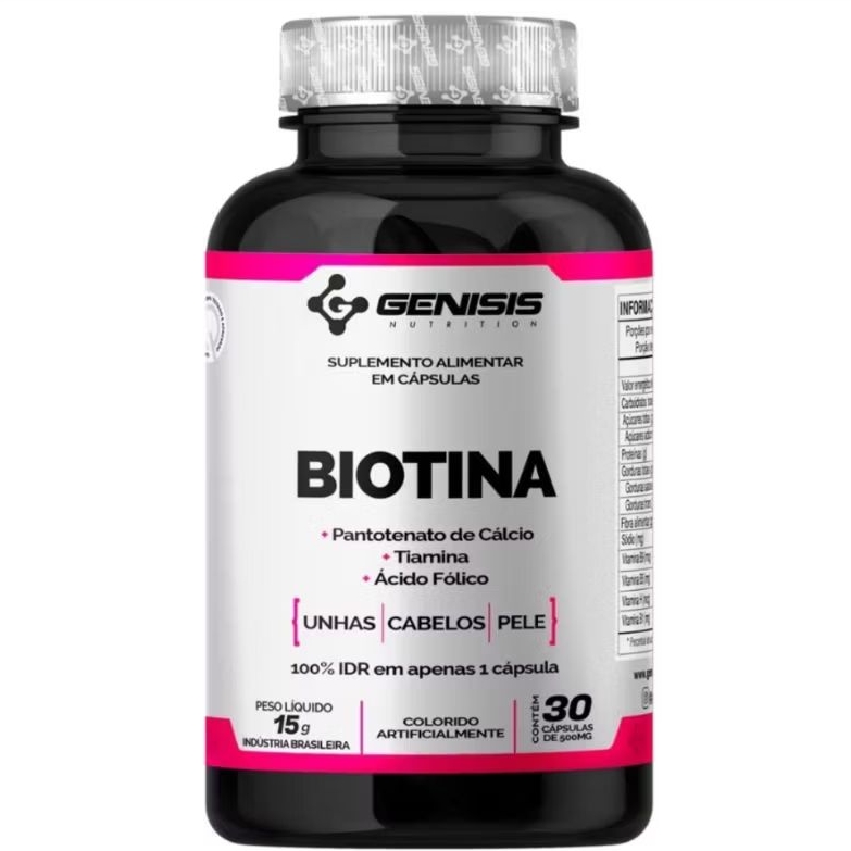 BIOTINA - VITAMINA B7 CABELO, UNHAS E PELE CRESCIMENTO E ENCORPORAMENTO ...