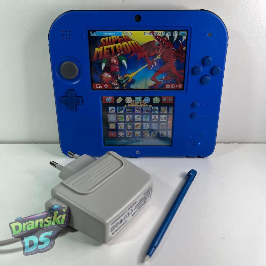 Nintendo 2DS Azul/Preto 4GB + Jogos DS/3DS/Snes/Game boy | Shopee