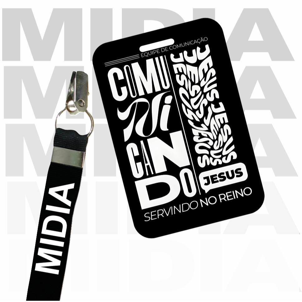 Credencial de Mídia Comunicação Personalizado – 1 mm, Laminado e Ultra Resistente