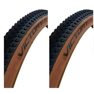 Par Pneus Bike Mtb Chaoyang Victory Skinwall Aro 29 X 2.20 Banda Marrom