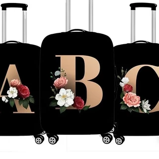 Capa De Bagagem Premium Elástica Para Viagem Mala De Protetora Floral Carta Impressa Pó Acessórios em Oferta na Shopee
