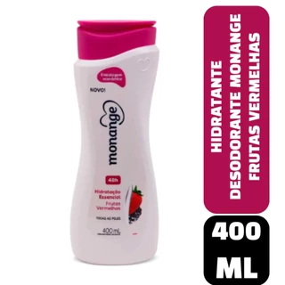 Hidratante Creme Corporal Monange Frutas Vermelhas Desodorante 400ml em Oferta na Shopee