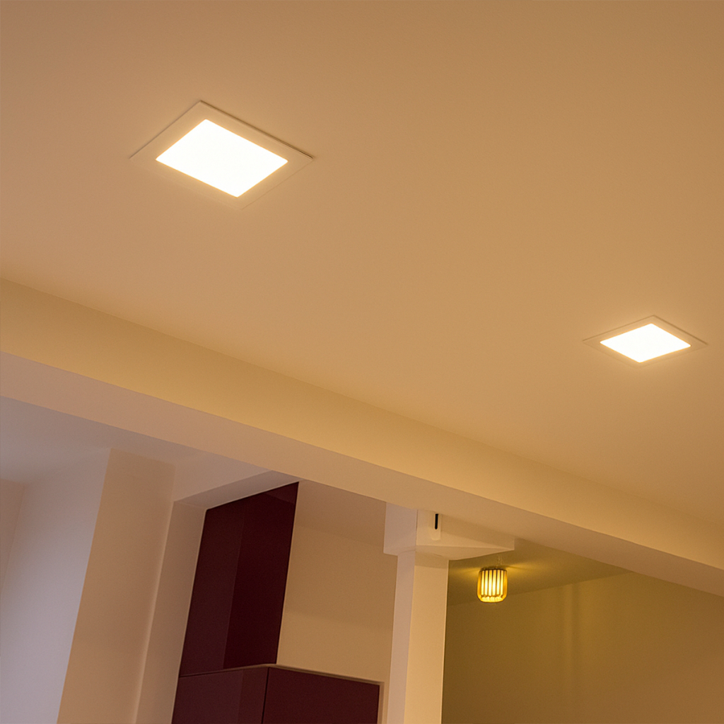 Plafon LED 18W Embutir 22x22 Branco Quente Neutro Frio Moderno Economico Forte Claro Bivolt Teto