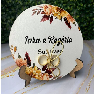 PORTA ALIANÇA PERSONALIZADO PARA CASAMENTO TERRACOTA