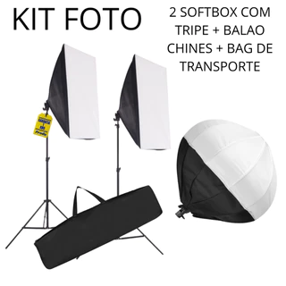 2 Kit Softbox 50x70cm Iluminacao Profissional E27Tripe Sombrinha Difusora Estúdio 1 Lampada