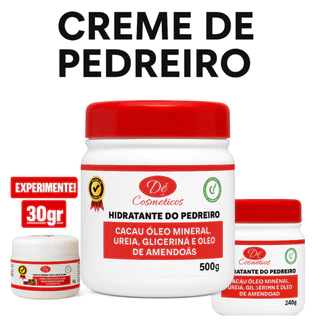 Creme Hidratante De Ureia Do Pedreiro - Vários Tamanhos Para Peles Ressecadas e Pés Rachados