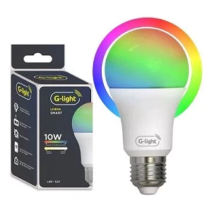 Lâmpada Inteligente Smart Led bulbo WIFI A60 10W RGBW Bivolt Compatível Alexa/Google Assistente