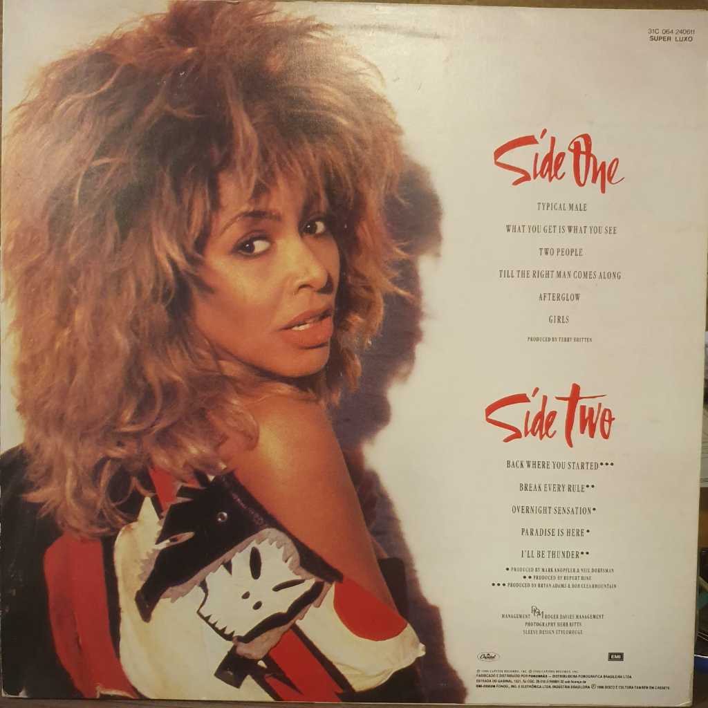 Lp Tina Turner Break Every Rule + Encarte Pratic Novo | Shopee Brasil