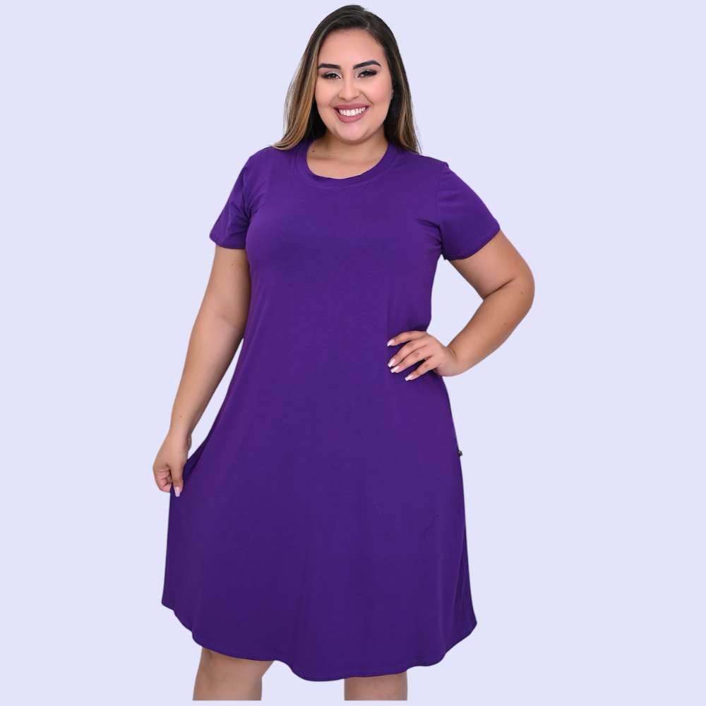 Vestido Plus Size Soltinho Em Dois Tamanhos e Várias Cores | Shopee Brasil