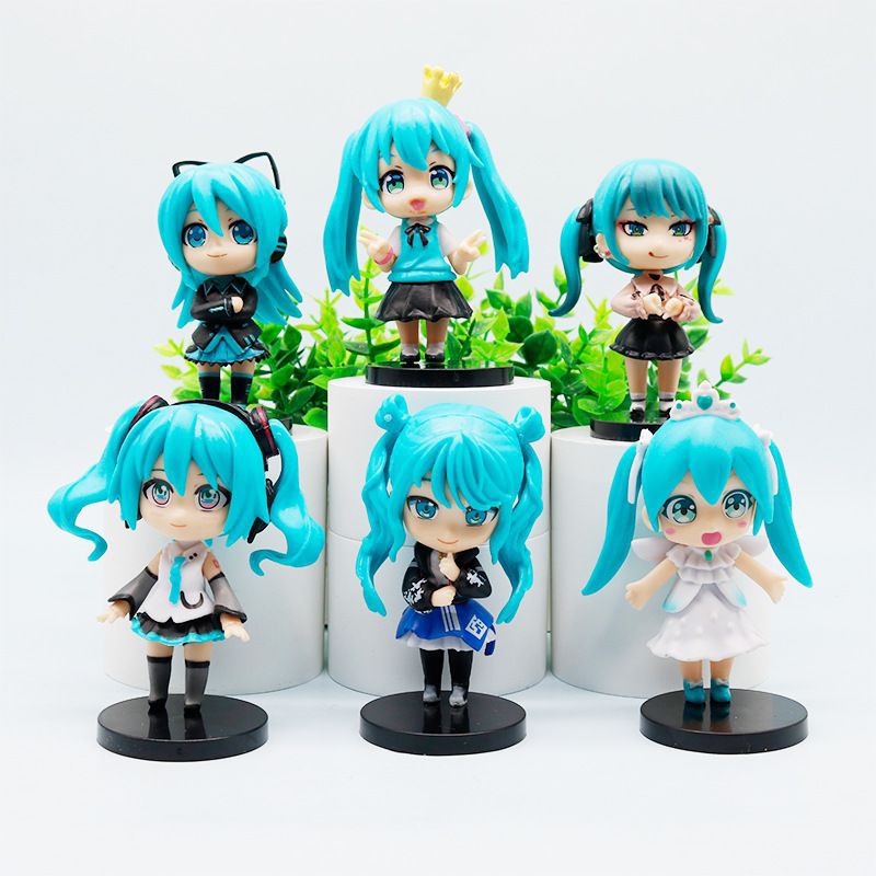 Kit Hatsune Miku – 6 Mini Figures | 11 cm Cada | Estilos Variados ...