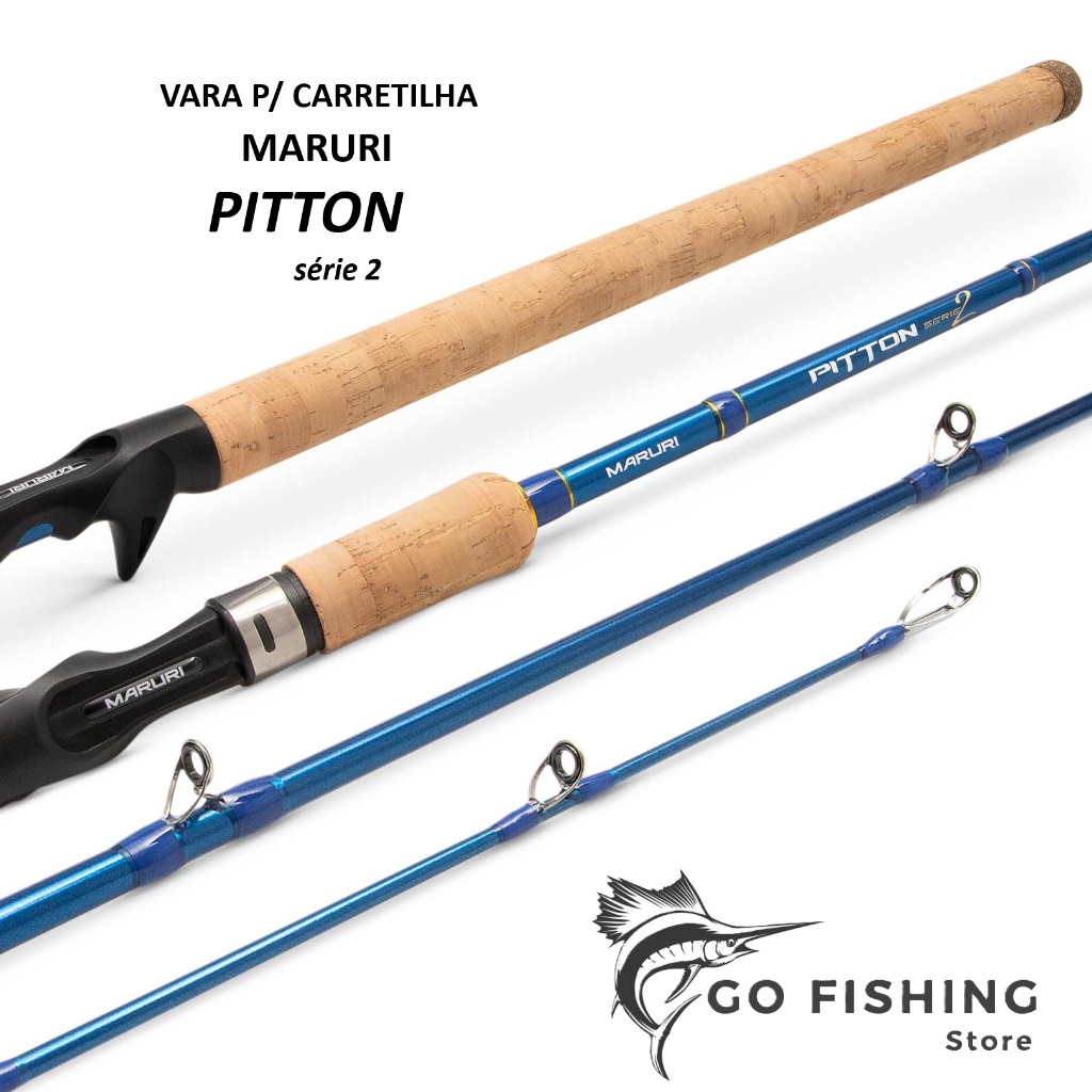 Vara Carretilha Pitton 2,40m 25-50lb Série 2 Maruri C-802H Pesqueiros ...