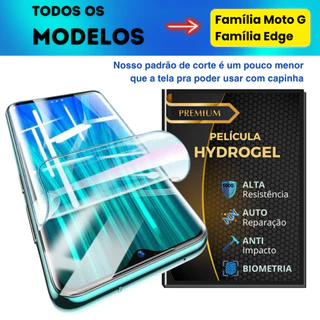 Pelicula Hidrogel HD PREMIUM e Anti Impacto para TODOS OS MODELOS MOTOROLA - G75 / G55 / Edge 50 60