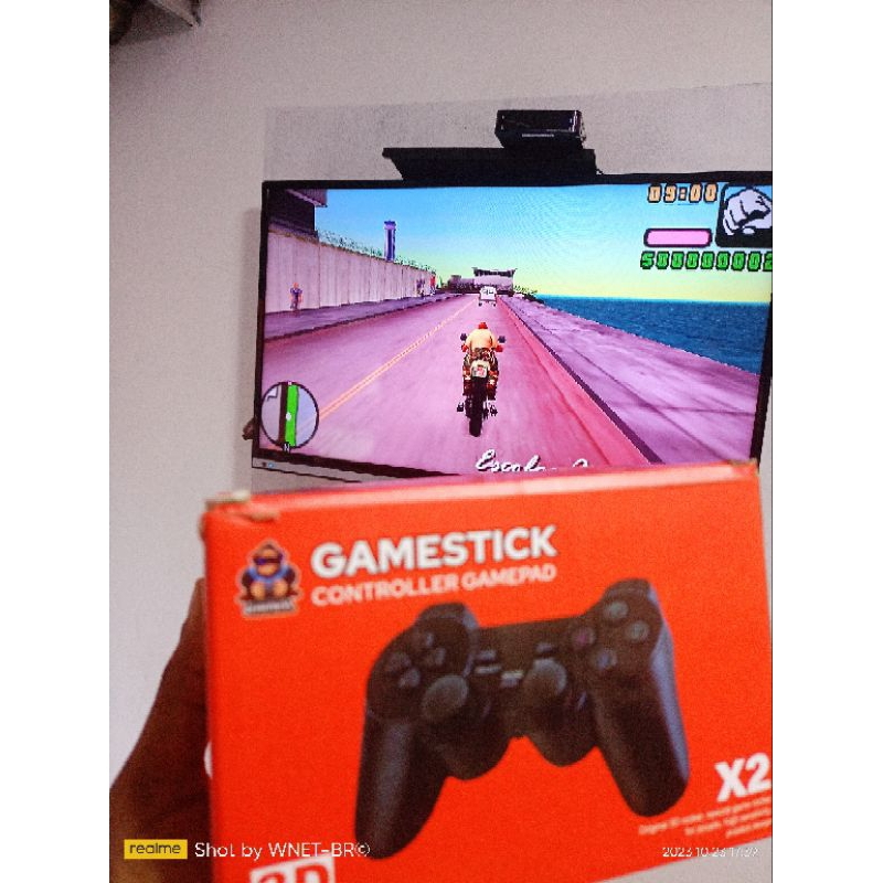 Game Stick GD10 X2 64GB Atualização 2025 Com 2 Controles Sem Fio + 40 ...