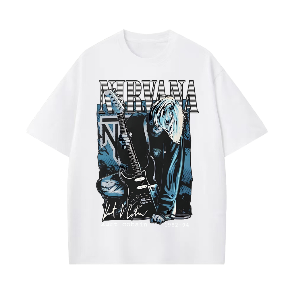 Camiseta Premium em Algodão Puro]GXG Nirvana kurt cobain Camiseta
