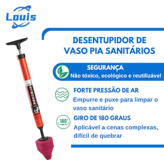 Desentupidor Profissional Flex 180° - Alta Pressão, Não Quebra Vaso Sanitário