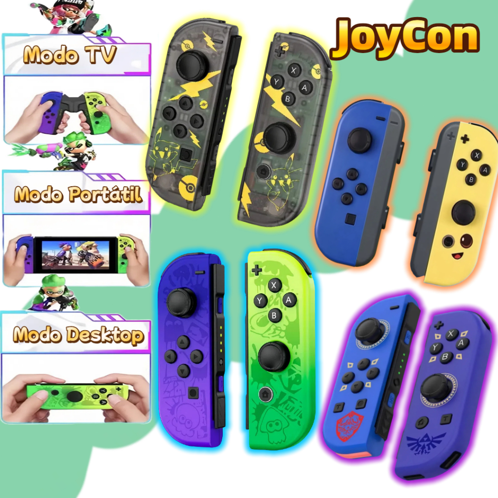 Nintendo Switch Switch Nintendo Switch Joy-Con (L) Nintendo Switch Joy-Con (L) e (R) - Azul | Amazon.com.br