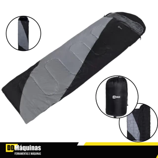 Saco de Dormir Max 2 em 1 Para Camping Preto e Cinza - Bel em Oferta na Shopee