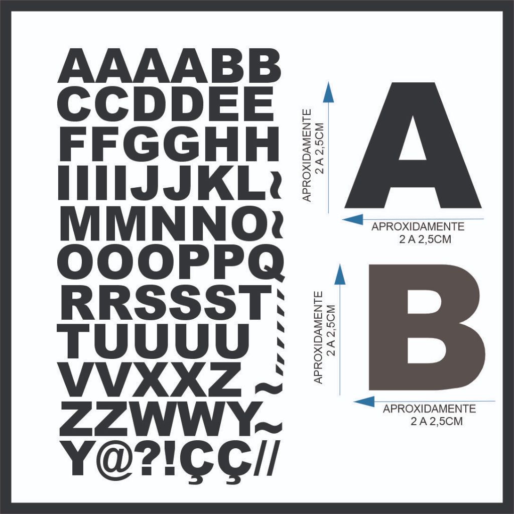 Adesivo Letras ALFABETO COMPLETO | Shopee Brasil