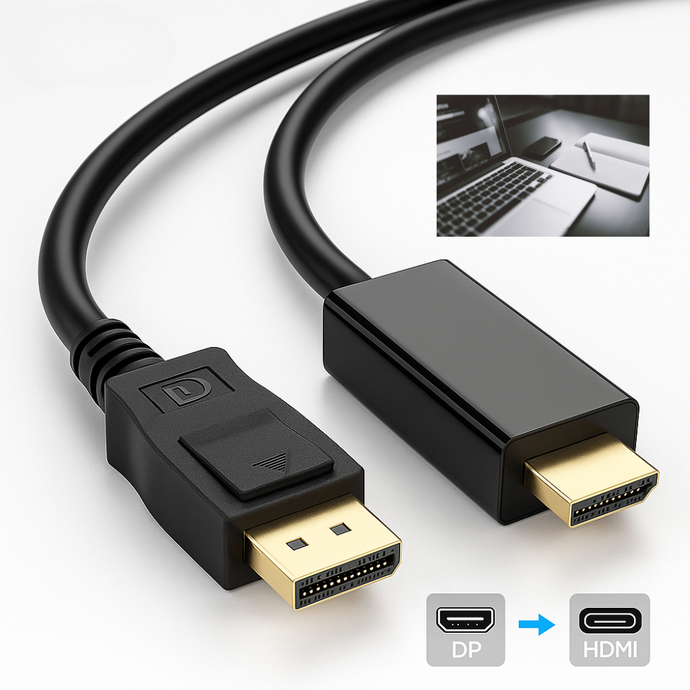 Cabo Conversor HDMI para DisplayPort 1,8m Ethink – Saída HDMI para ...