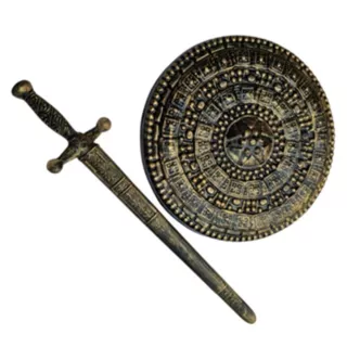 Kit Escudo e Espada Medieval Gladiador Acessórios Fantasias Cosplay Festas