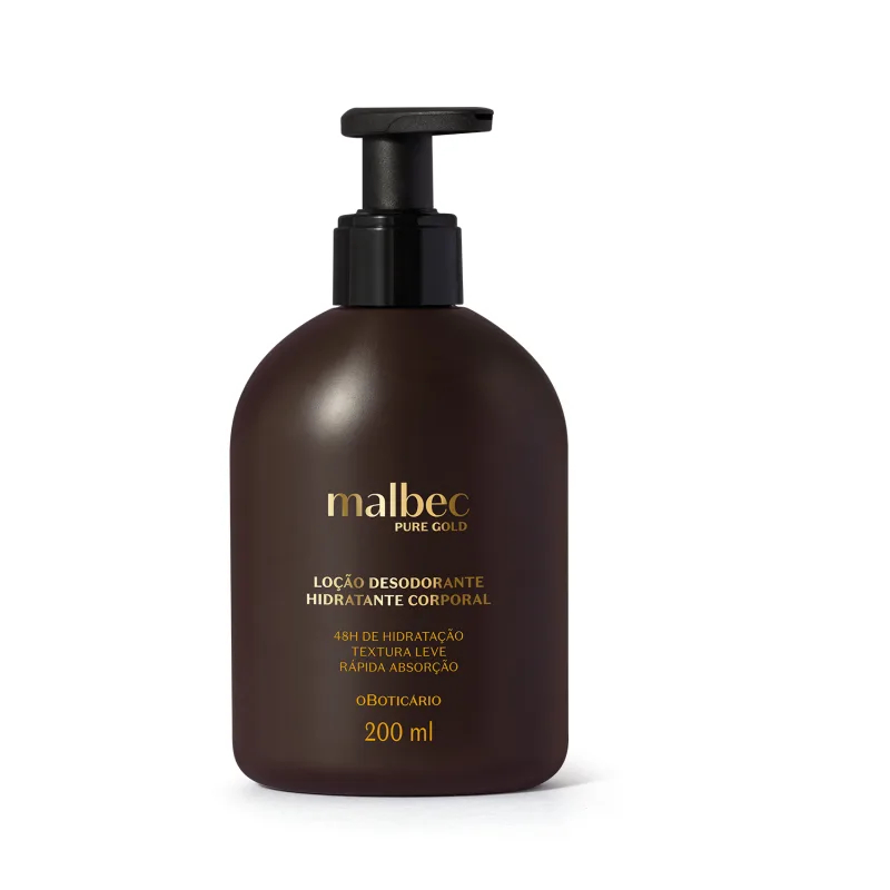 Creme Hidratante Malbec Pure Gold Corporal Oboticario Masculino - 200ml ...