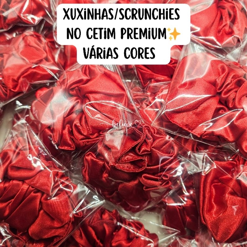 Xuxinha de Cetim/Scrunchie/Frufru/Chuchinha/Rabicó/Buchinha de
