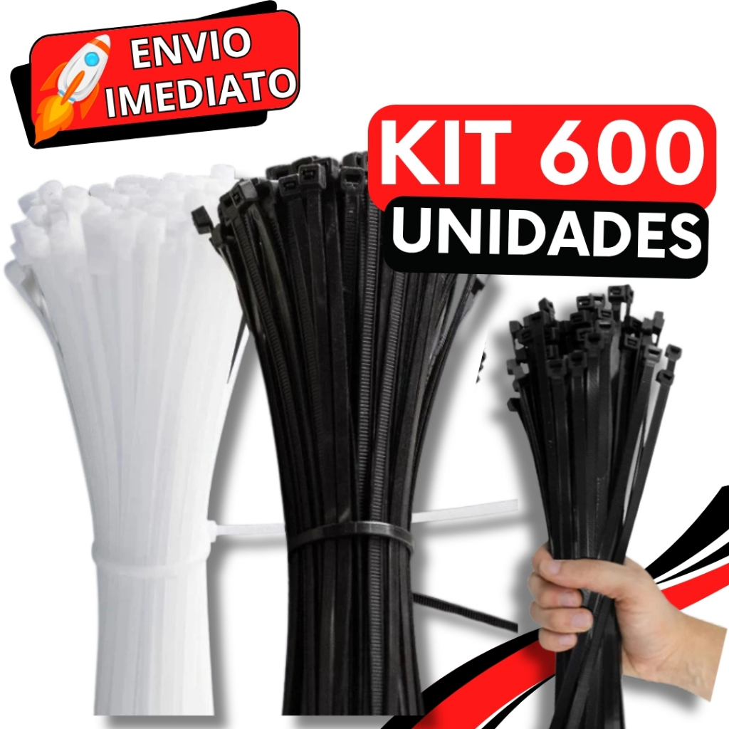 KIT Jogo 600 Enforca Gato Abraçadeira de Nylon Braçadeira Cintas ...
