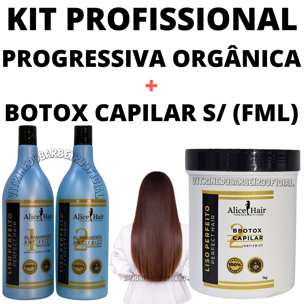 Progressiva Sem Formol E Botox Orgânico Kit Uso Profissional | Shopee ...