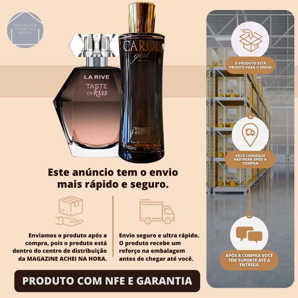 Kit Feminino Perfume La Rive Taste of Kiss EDP 100ml + Perfume I
