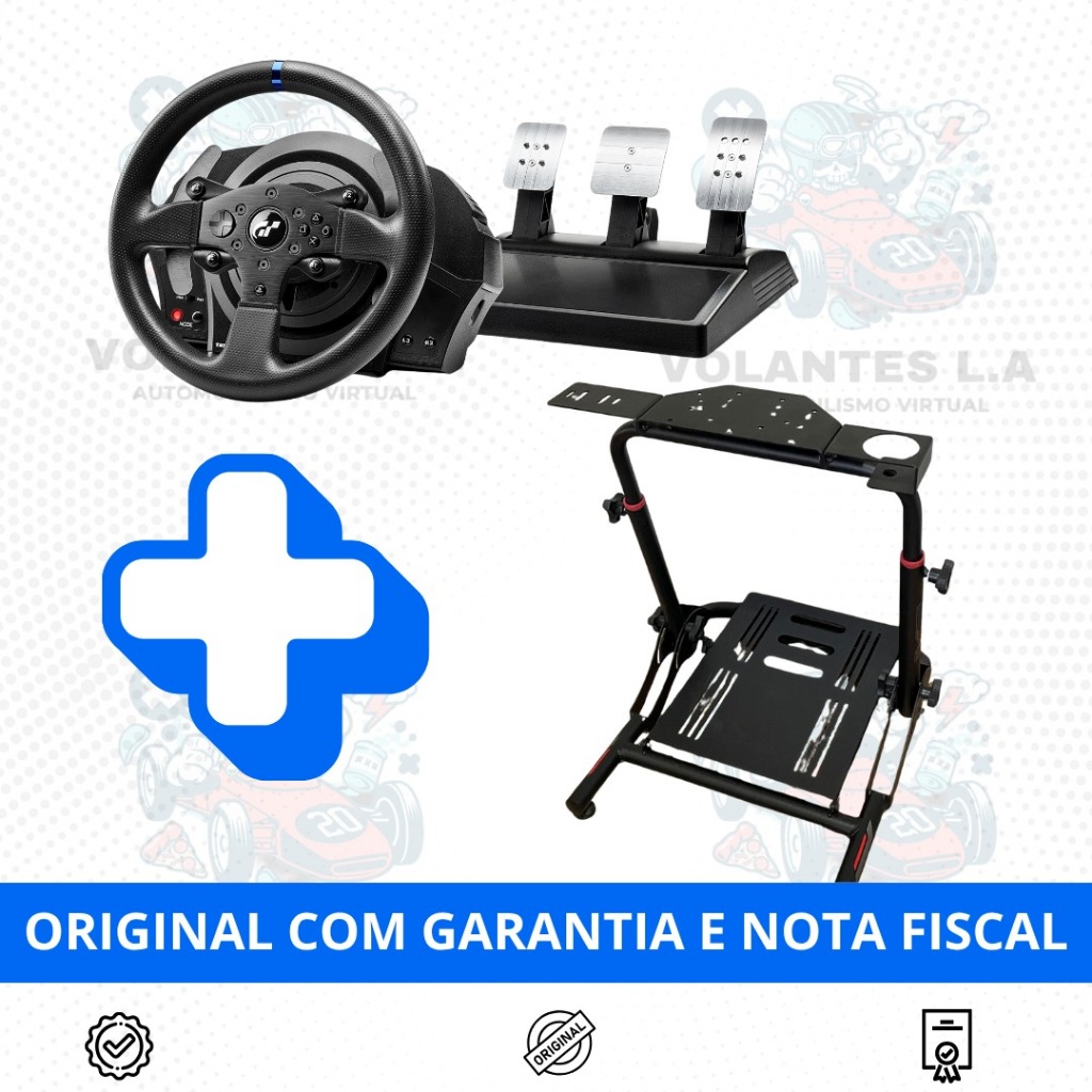 Kit Thrustmaster T300RS GT C/ Pedal + Suporte SXT v1 PS3/PS4/PS5