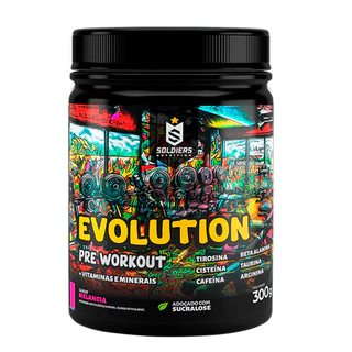 Pré Treino Evolution 300g Soldiers Nutrition Pre Workout Termogênico Energia Foco Resistência Academia em Oferta na Shopee