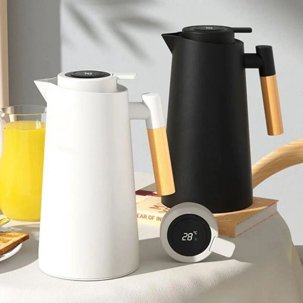 Garrafa Térmica Termometro Digital 1L Café Chá Nórdica Com C