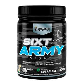 Pré-Treino Sixt Army Night 300g Soldiers Nutrition Pré Treino Pre Workout Termogênico Energia Foco Resistência Academia