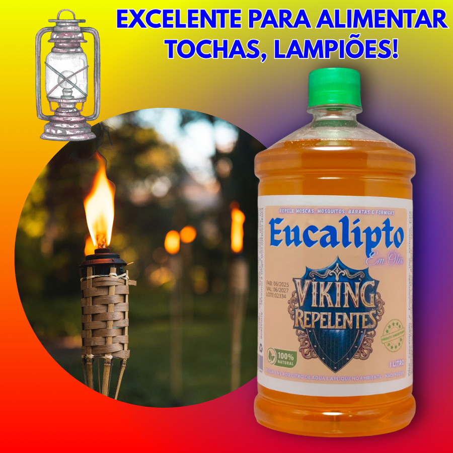 ÓLEO DE EUCALIPTO 2L + MINI LAMPARINA GRÁTIS - REPELENTE NATURAL