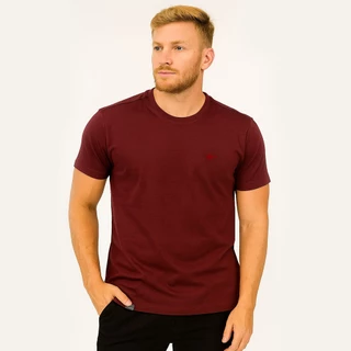 Camiseta Masculina Gola O Básica Sallo Premium Marsala