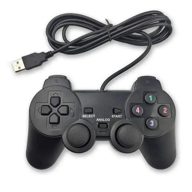 Controle com fio Dualshock 2 PS2 USB para PC Controle de VideoGame ...