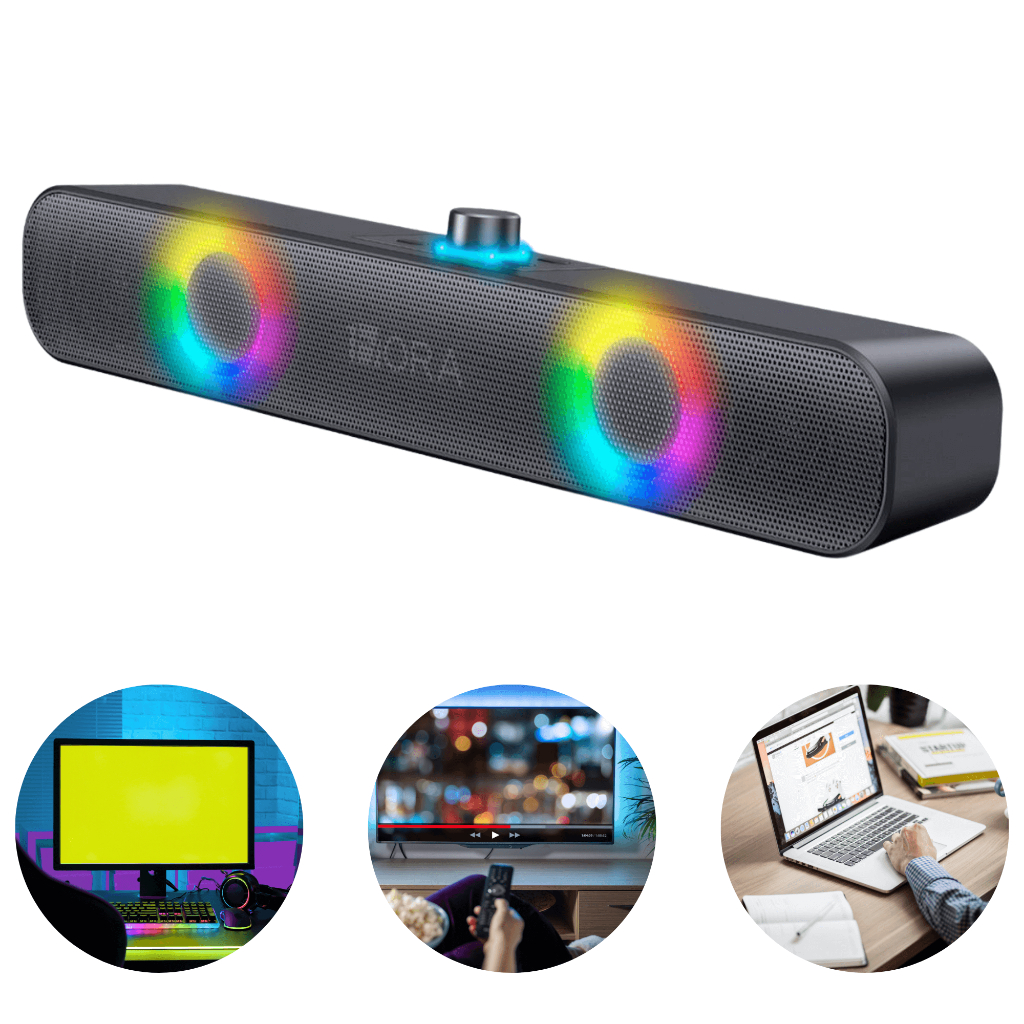 Caixa De Som Bluetooth Soundbar 10w Portátil Para Pc Smart Tv Notebook ...