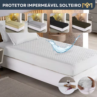 Capa Para Colchão Impermeável Protetor Super Silencioso Tecido Matelado Solteiro com Elástico em Oferta na Shopee
